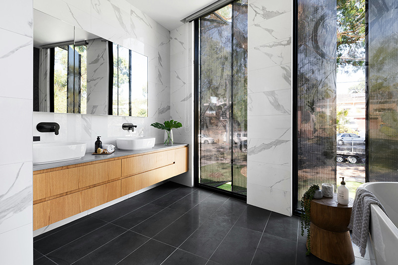 A modern bathroom